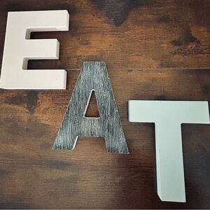 Decorative EAT Wooden Wall Letters